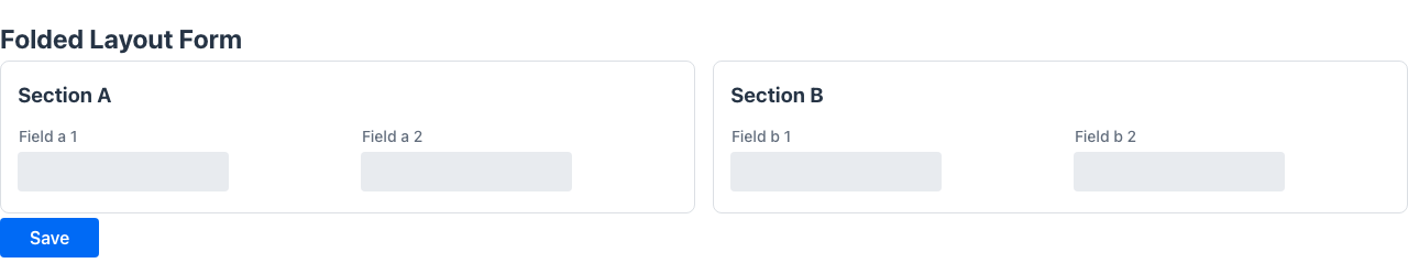 FoldedLayout — sections as collapsible panels