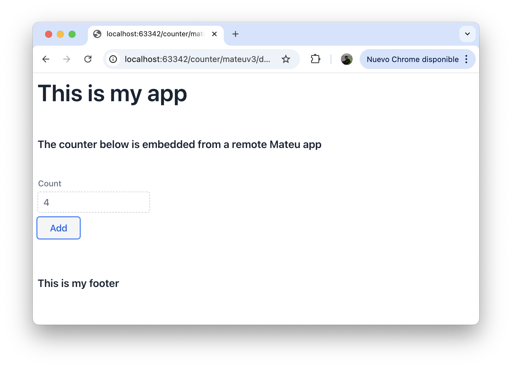 Mateu embedded in another application