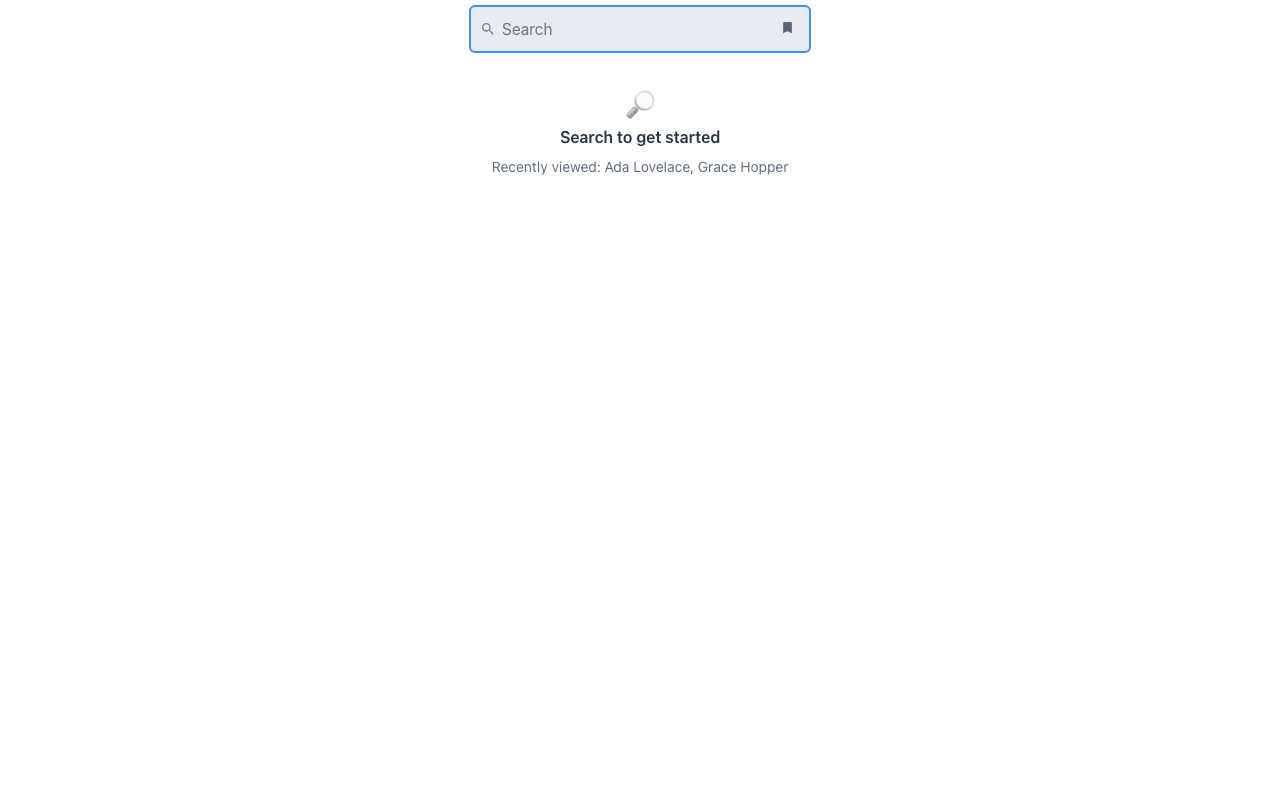 Pre-search content before the first search